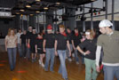 Line-dancing instructor puts group through its paces