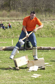 Derek P. Bailey, during Stihl competition at the Earth Science Center in April.