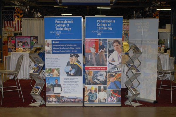 Penn College's booth at this years Farm Show provided a prime location in which to showcase the varied "degrees that work" within the institution's academic schools.
