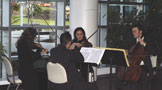 A Williamsport Symphony Orchestra string quartet provides musicalentertainment