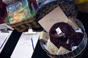 Door prizes, both whimsical and practical, were sold in 'silent auction.'