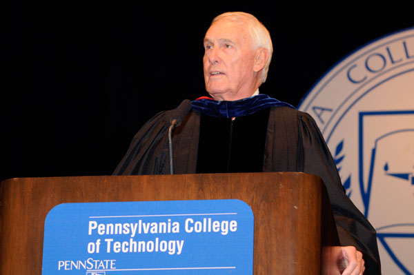 Robert E. Dunham, chairman of the college's board of directors, authorizes the conferral of degrees and certificates.