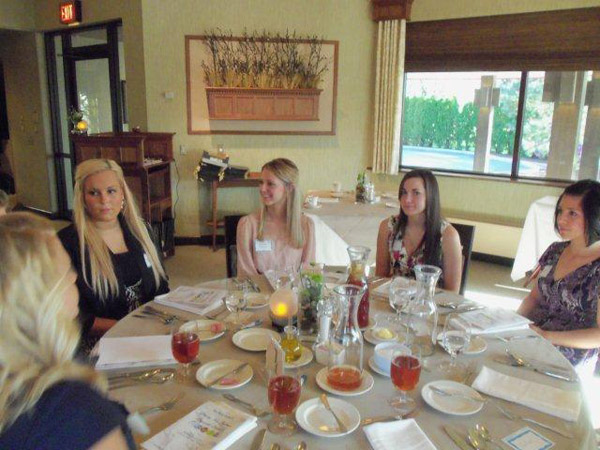 Dental hygiene students await their service ... with a smile.