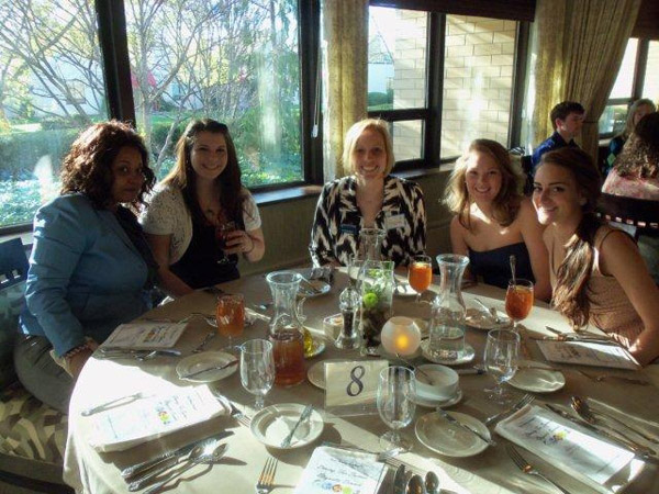 Elizabeth A. Biddle,, K-12 project manager (center), with her mentees
