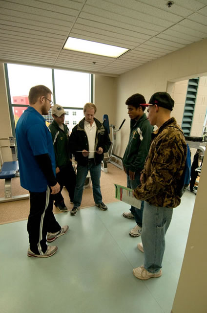 Penn College's Fitness Center was among the stops for this group of Open House travelers.