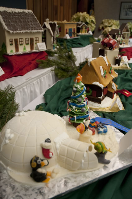 Eleven chocolate houses were offered for sale to benefit Greater Lycoming Habitat for Humanity.