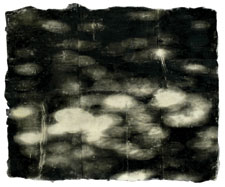'Design Patterned by Lamplight,' 2005, beeswax and digital image transfer on paper, by Michelle Marcuse