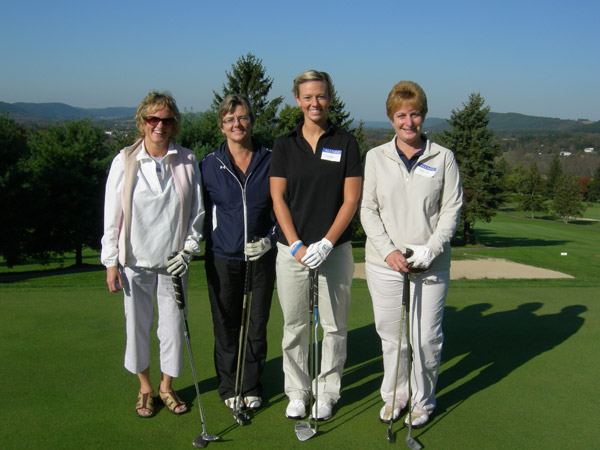 Kitty Snyder, Cindy Shaner, Kati Shaner and Kathy Poust field the day's only all-female foursome.