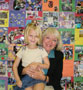 A generational portrait in front of the 'Summer Memories' quilt