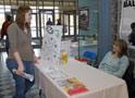 Julie M. Welliver, an applied human services major from Williamsport, visits the Bi-County WIC table