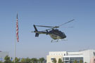 Landmark flag offers a picture-perfect backdrop for a morning landing 