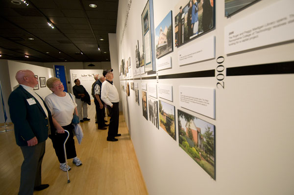 A timeline of the institutions evolution from adult education classes at the Williamsport High School to Penn College puts the exhibit in historical perspective.