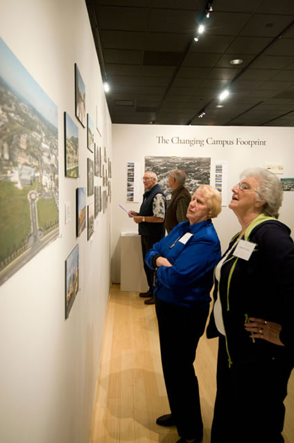 Photos, assessed by W.T.I. alumnus Virginia Swinehart (in blue) and Darlene Stauffer (wife of W.T.I. alumnus Marlin Stauffer), detail the physical changes that have accompanied the campuss evolution.