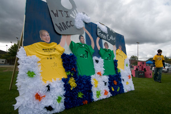 An entry by the Wildcat Events Board was among creations for a standing float display on the athletic field.