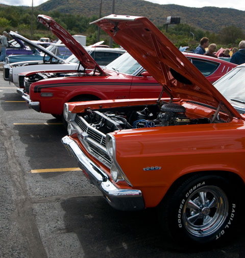 A car show, hosted by Sigma Nu, attracted many visitors.