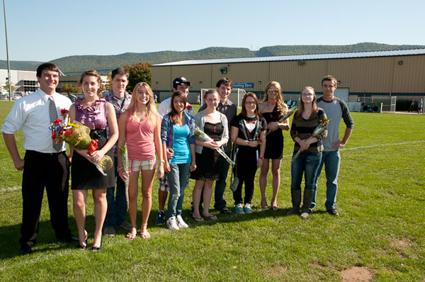 Finalists for Homecoming king and queen, who raised a total of nearly $1,100 for the Student Leader Legacy Scholarship Fund among them