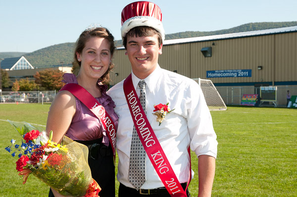 Homecoming queen Whitnie-Rae Mays and king Ryan Enders, representing the Sigma Nu fraternity, raised more than $400 between them for the Student Leader Legacy Scholarship. Runners-up were Katey Landry and David Christman, from the Human Services Club.