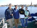 Photographed in Stockholm, Sweden, are, from left, Micah A. Metzel, a diesel technology major from Dallastown; Benjamin W. Thompson, aviation maintenance technology, Conestoga; Sean L. Pranaitis, information technology-security specialist, Harrisburg; and Monika L. Weader, business administration-management, Montoursville.