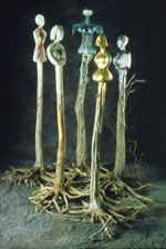 David Hostetler's 'Installation of Ancient Tree Root Goddesses,' various years, 5 feet 9 inches to 6 feet 10 inches, bronze