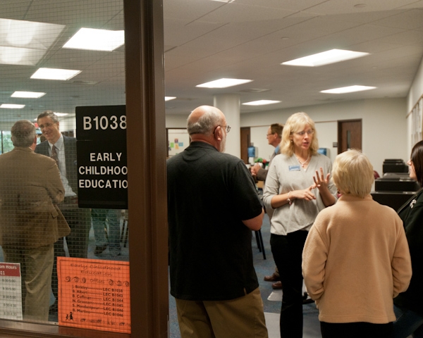 Open House attendees get information on the diverse majors within the School of Integrated Studies.