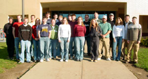 Nearly two dozen Penn College students, pictured outside the Bush Campus Center, will spend the holidays in Italy.