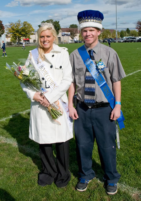 Homecoming Queen Stephanie Woite and King Brian West, both representing the Penn College Construction Association.