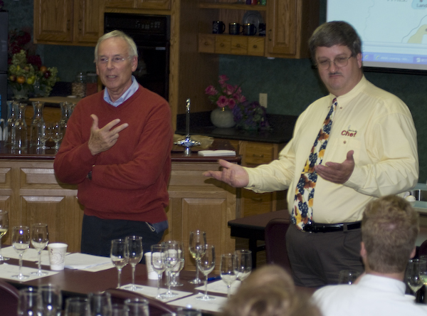 Klaus Wahl, a viticulture expert from Würzburg, Germany, joins Chef Paul Mach, assistant professor of hospitality management/culinary arts, in leading the Wines of the World. 