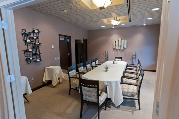 Le Jeune Chef's private dining room offers both respite from  and windows on  the outside world.