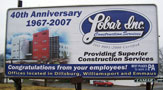 Lobar billboard features college's Madigan Library