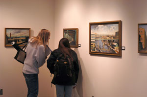 Students attend Feb. 22 exhibit opening