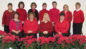 Medical assistant graduates, back row, from left%3A Linda D. Cheyney,  instructor%3B Joan Ghods%3B Angela Gee%3B April Berguson%3B Michelle Edwards%3B Debra Graber%3B and Brenda G. Abplanalp, director of North Campus outreach services. Front row, from left%3A Robin Neel, Marlene Sayles, Rosa Rouse and Deanna Prouty.