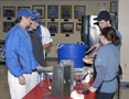 Free hot dogs and soda were served to guests - Wildcat baseball players included