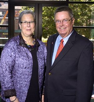Penn College President Davie Jane Gilmour and Ralph A. Collins III.