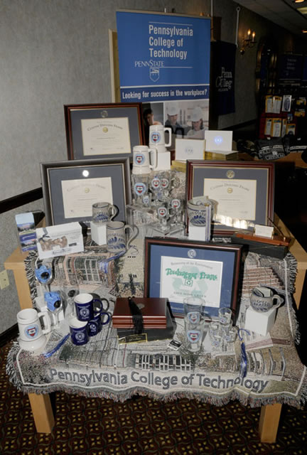 ... strikingly filling an adjacent storefront with Penn College merchandise and other items.