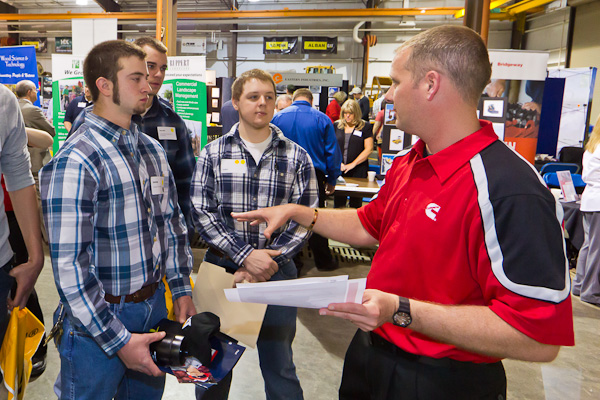 Chris Spink, a human resources representative for Cummins Power Systems, discusses job openings in the engine-maintenance and power-generation fields.