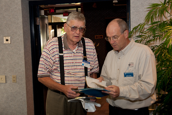 W.T.I. alumnus Walter Klocko, with Barry A. Stiger, vice president for institutional advancement