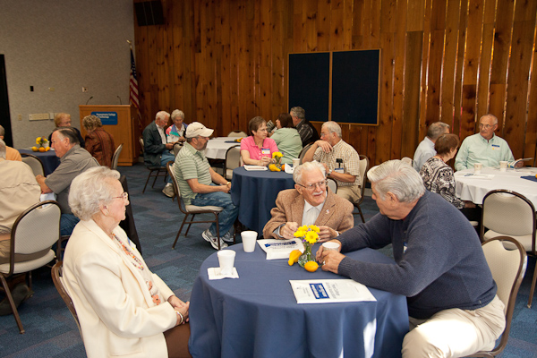 The comfortable ambience of the PDC's Mountain Laurel Room offers W.T.I. alumni and guests a pleasant venue for reacquaintance, reminiscence.