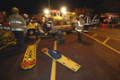 Emergency responders treat crash 'victims'
