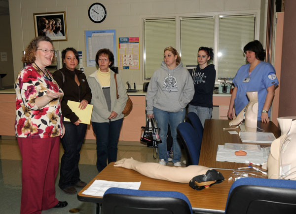 Nursing instructor Barbie D. Hoover, left, was just one of the day's congenial hosts.