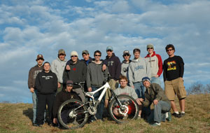 Club members gather for a biking activity.