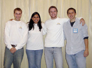 From left are physician assistant students Adam D. Thompson, Parul P. Shah, Mark J. Rockwell and Leo T. Sillick.