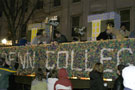 College's first-ever Mardi Gras float makes its way through downtown Williamsport