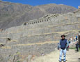 Tom Zimmerman on the terraces of Ollantaytambo, Peru