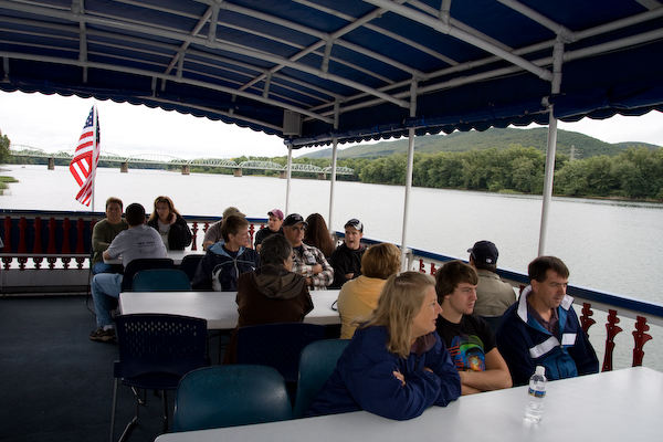 A popular cruise of the West Branch of the Susquehanna River allowed guests to relax on the Hiawatha simulated paddleboat.