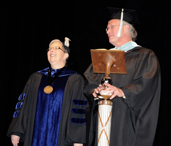 President Gilmour and Jim E. Temple