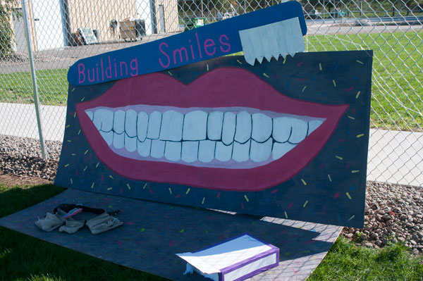 The Student American Dental Hygienists' Association took second prize for its Homecoming 'float.'