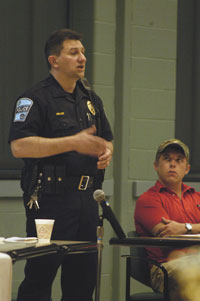 Penn College Police Chief Chris E. Miller addresses audience.