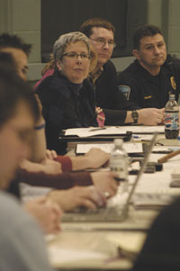 Panelists include college President Davie Jane Gilmour%3B J. Elliott Strickland, special assistant to the vice president for student affairs%3B and college police Chief Chris E. Miller.