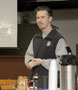 Alumnus Shawn Sidey talks to students about Starbucks and the coffee business.