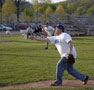 Staff/faculty pitcher Eric D. Ranck exhibits winning form